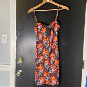 Fashion Nova Up In Flames Mini Dress